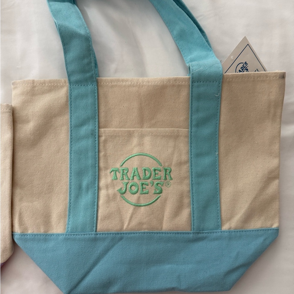 Blue and Cream Tote Bag